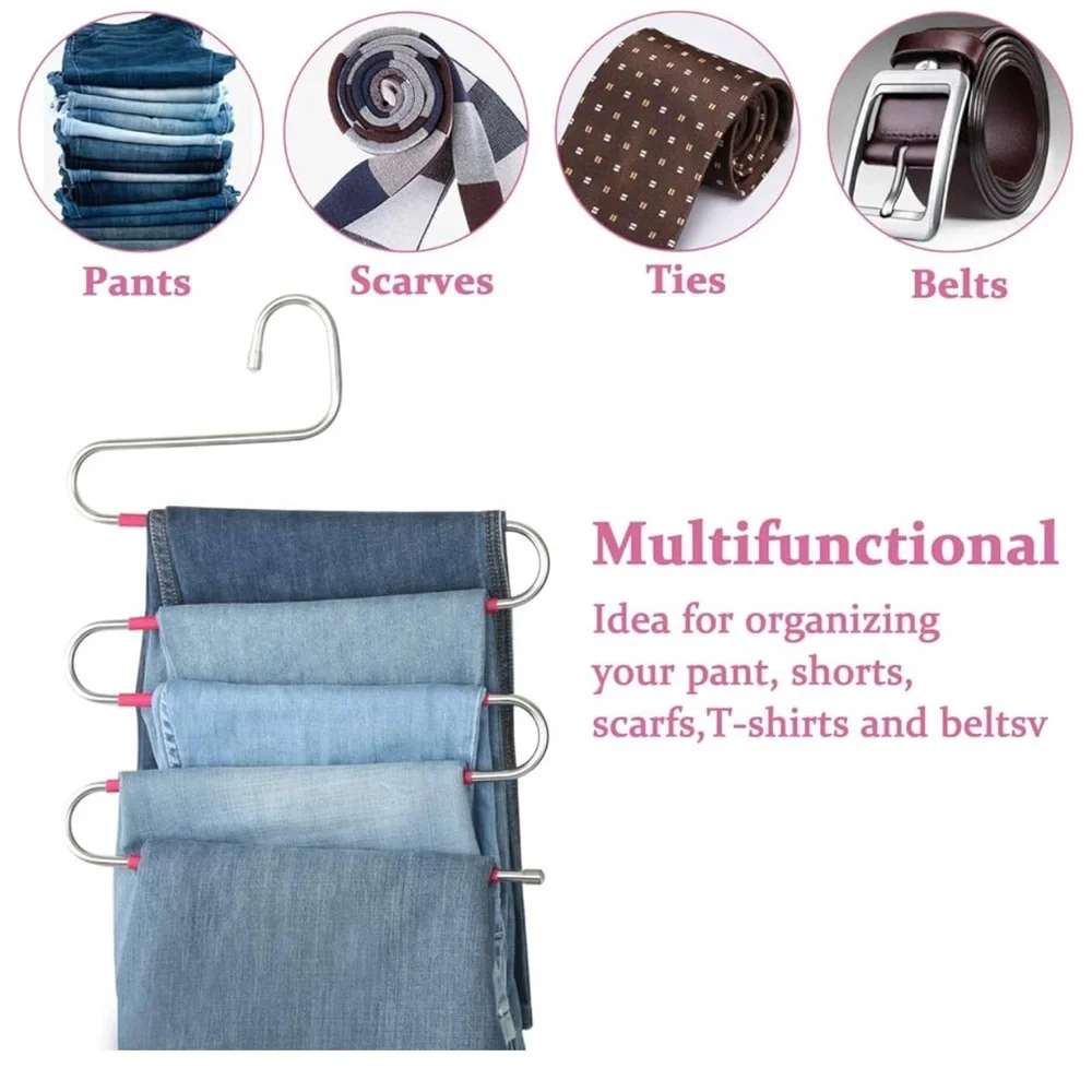 ⭐️3/$27⭐️ Bundle of 10 Pink Multi-Layer Hangers